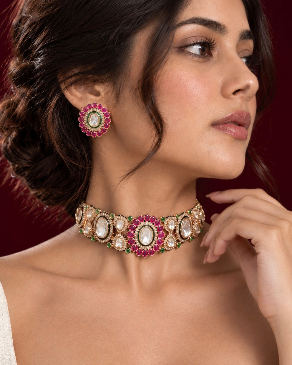 Polki Kundan Choker Set