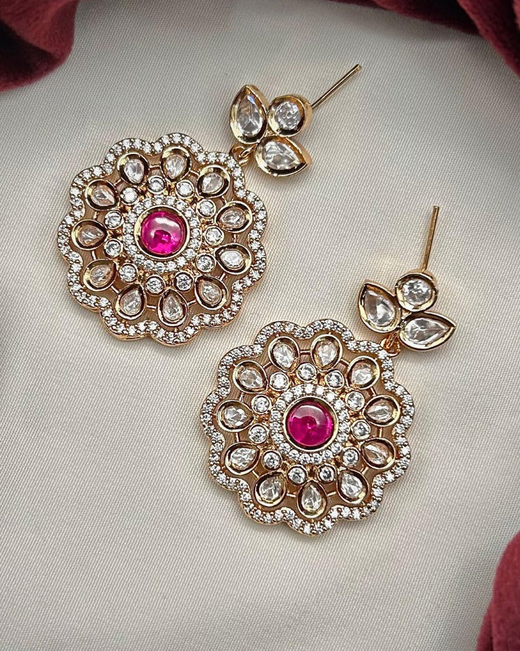 Royal Emerald Bloom Earrings