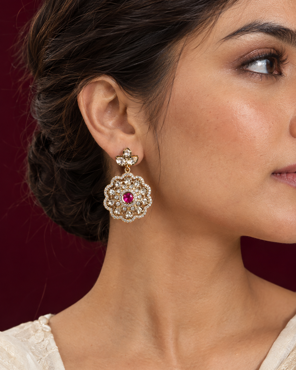 Royal Emerald Bloom Earrings