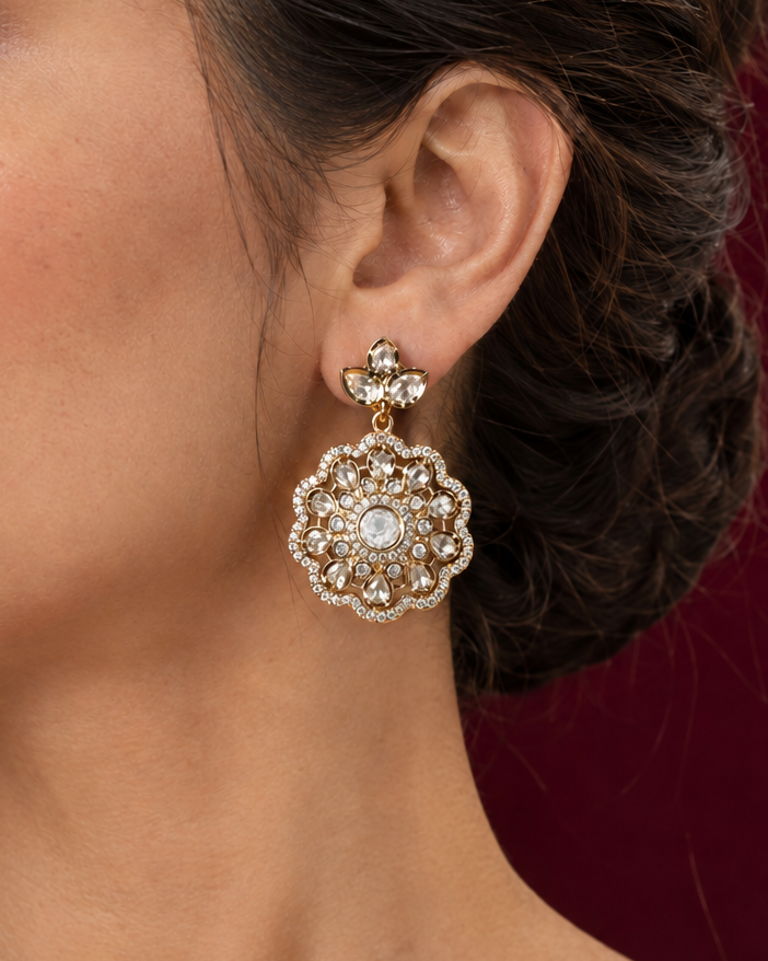 Royal Emerald Bloom Earrings