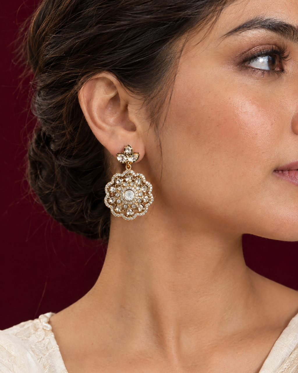 Royal Emerald Bloom Earrings