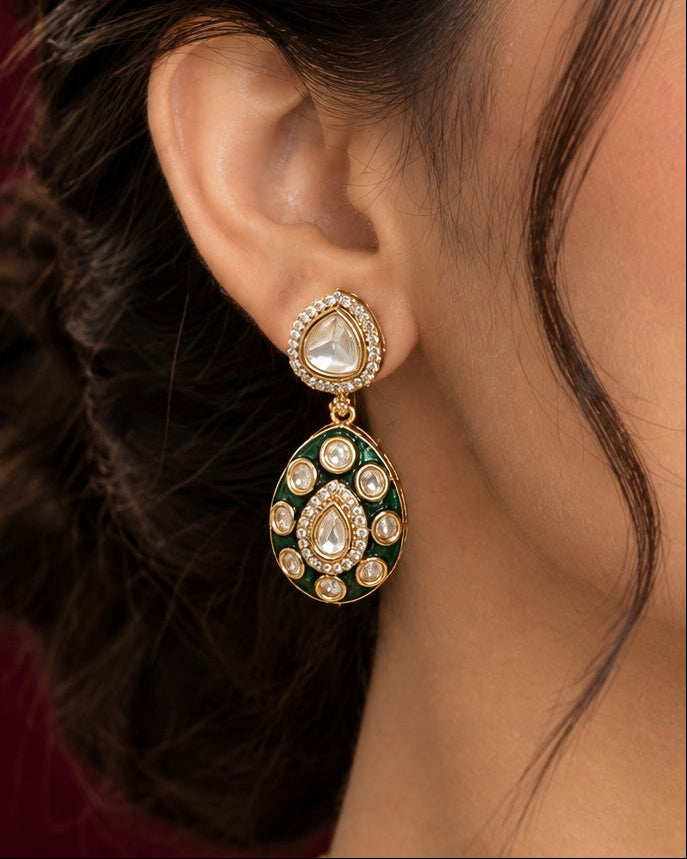 Royal Meenakari Polki Necklace Kundan Set
